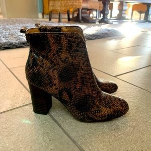 Brown snakeskin boots